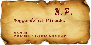 Mogyorósi Piroska névjegykártya